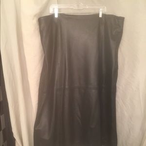 Plus size leather skirt